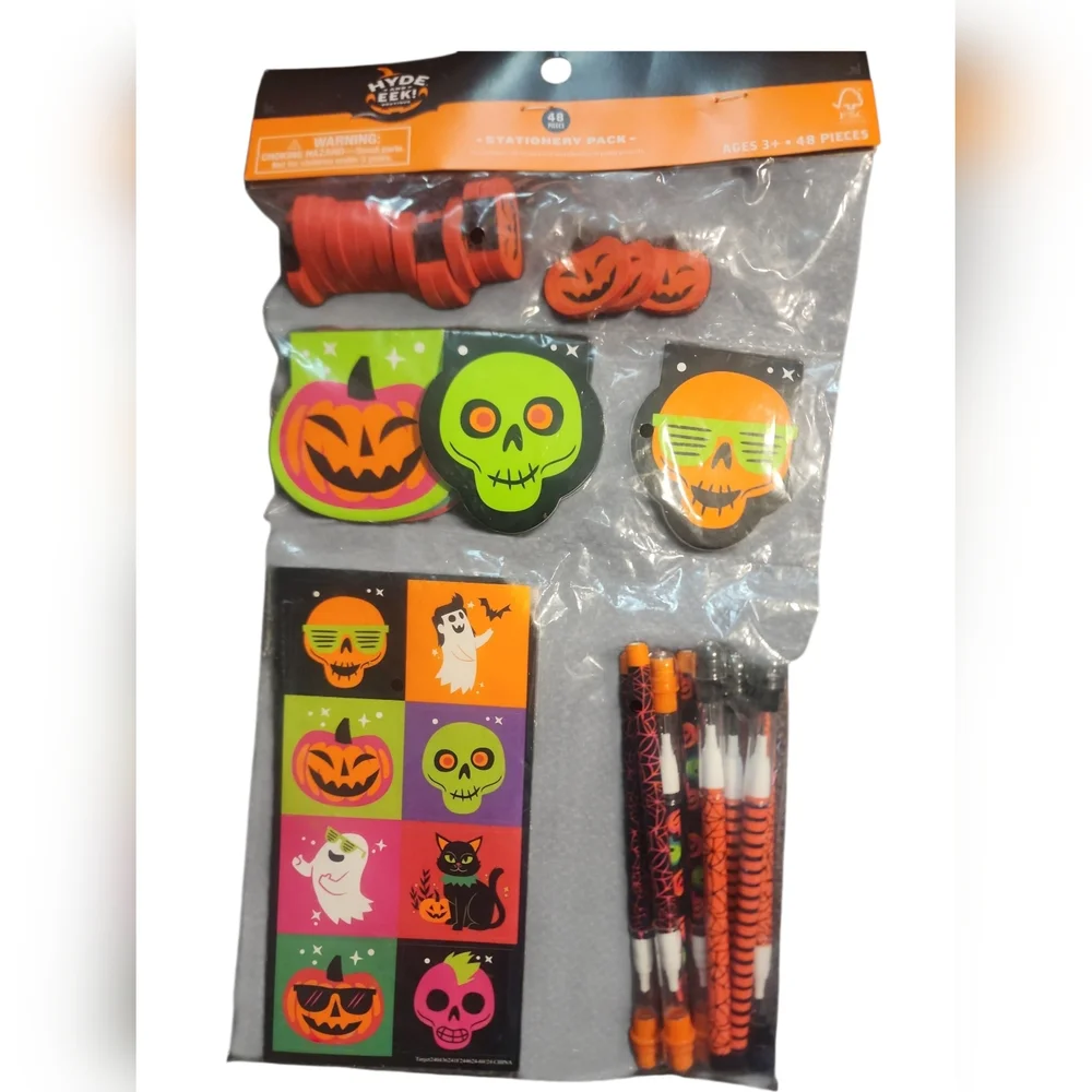 Halloween Party Kit With Decor, Pumpkin Carving/Painting Kits, Favors, & Masks.